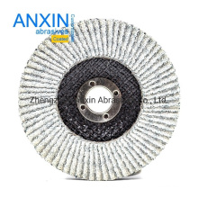 4"*5/8" Aluminum and Aluminum Alloy Polishing Ceramic Grain White Coat Abrasive Flap Disc